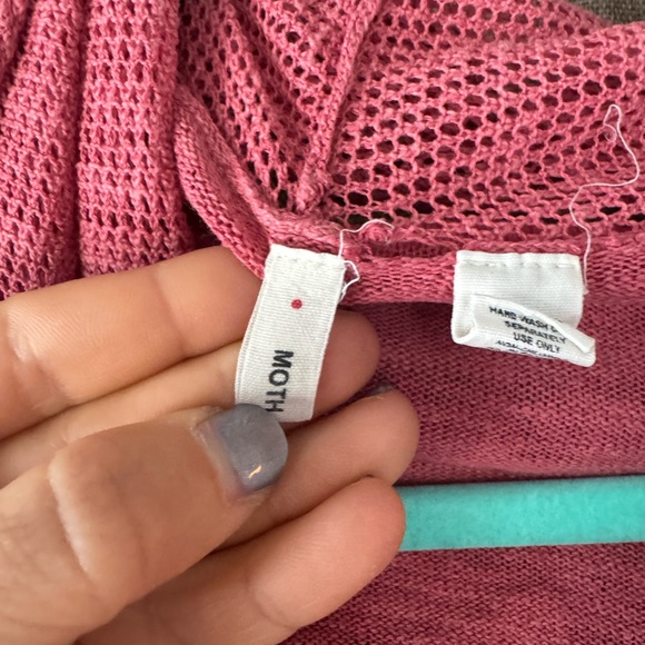 Moth Reddish Pink Open-Front Sweater - Picture 3 of 8